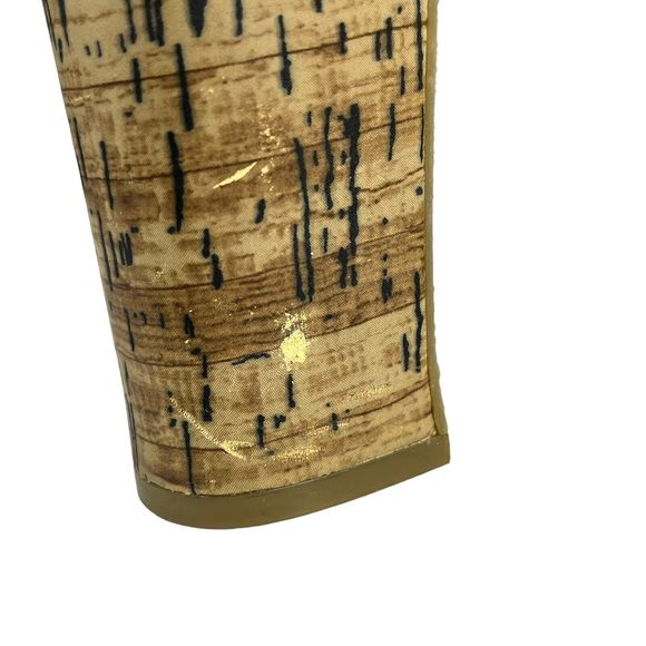 MixIt Strappy High Heel Shoes 6.5 Open Toe Cork 4” Heels Purple Suede 022-8051 - Picture 10 of 16